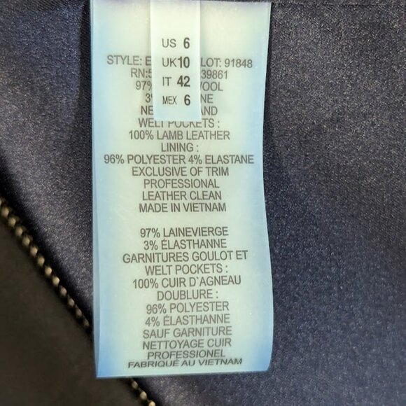 Elie Tahari Ladies Black hook front modern blazer - Picture 6 of 6